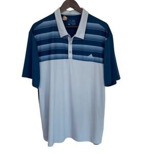 3/$21 Adidas Blue and Gray Golf Polo - Size XL